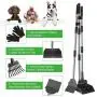 MOICO Dog Pooper Scooper, 3 Pack Upgraded Adjustable Long Handle Metal Tray, Rake and Spade Poop Scoop, Pet Waste Removal Pooper Scooper for Large Medium Small Dogs and Pets