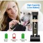 CAHTUOO Dog Clippers 2-Speed Heavy Duty Professional Pet Grooming Clippers Kit Rechargeable Cordless Quiet Pet Hair Shaver for Small and Large Dogs Cats and Other Pets