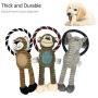 Newthinking 3 Pack Squeaky Dog Toys Set, Interactive Dog Chew Toys with Cotton Rope, Stuffed and Plush Chew Toys for Puppy Small Medium Dogs Aggressive Chewers