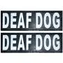 Doggie Stylz Set of 2 Reflective Deaf Dog Removable Patches with Hook Backing for Working Dog Harnesses & Vests. Durable and Interchangeable - Comes in 3 Sizes Small, Medium and Large Doggie Stylz Set of 2 Reflective Deaf Dog Removable Patches with Hook Backing for Working Dog Harnesses & Vests. Durable and Interchangeable - Comes in 3 Sizes Small, Medium and Large