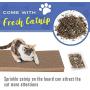 PrimePets 3Pack Cat Scratcher Pads, Wide Recycle Corrugated Cat Scratching Pad, Reversible Cat Scratcher Cardboard Lounge Sofa Bed Replacement with Box, 100% Organic Catnip Included