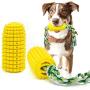 Nooyi Dog Rope Toys Corn Dog Toy Tough Durable Dog Toothbrush Chew Toys, Teeth Cleaning Corn Stick, Bite Resistant TPR Teeth Cleaning Dental Oral Care for Dogs Pets