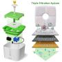 Veken Cat Water Fountain, 84oz Automatic Pet Water Fountain Dog Water Dispenser with 3 Replacement Filters & 1 Silicone Mat for Cats and Small to Medium Dogs