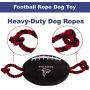 NFL ATLANTA FALCONS Football Dog Toy, Tough Nylon Quality Materials with Strong Pull Ropes & inner SQUEAKER in NFL Team Color