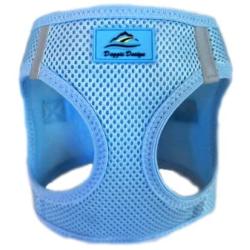 DOGGIE DESIGN Choke Free Reflective Step in Ultra Harness Light Blue American River