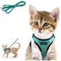 Wisdoman Cat Harness and Leash for Walking, Escape Proof Soft Mesh Adjustable Vest Harnesses for Cats Kitten Dog, Easy Control Breathable Reflective Strips Vest for Small Medium Cats
