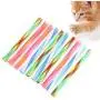 Cat Spring Tube Toy, 10Pcs Freely Folding Spring Shape Multi-Color Cat Bouncing Toy Fun Pet Action Interactive Toys