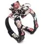 ocijf179 Pet Puppy Dog Adjustable Flower Print Bowknot Vest Chest Strap Walking Harness - Black M ocijf179 Pet Puppy Dog Adjustable Flower Print Bowknot Vest Chest Strap Walking Harness - Black M