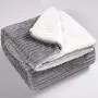 VIVILINEN Sherpa Fleece Throw Blanket Twin Size Stripe Flannel Fleece Blanket Super Soft Plush Fluffy Lap Blankets for Couch Sofa Bed Nap Blanket (Grey, 60'' x 80'') VIVILINEN Sherpa Fleece Throw Blanket Twin Size Stripe Flannel Fleece Blanket Super Soft Plush Fluffy Lap Blankets for Couch Sofa Bed Nap Blanket (Grey, 60'' x 80'')