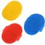 3Pcs Dog Grooming Brush, Pet Silicone Shampoo Bath Brush Soothing Massage Anti-Skid Rubber Comb with Adjustable Ring Handle for Long Short Hair Medium Large Pets Dogs Cats, Tangles and Dead Undercoat