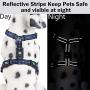 Easy Lock Dog Harness and Leash Set for Small Large Dogs Puppy Breed, Magnetic Clasp Reflective Vest with Training Leash One Hand Easily Connect