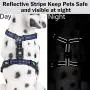 Easy Lock Dog Harness and Leash Set for Small Large Dogs Puppy Breed, Magnetic Clasp Reflective Vest with Training Leash One Hand Easily Connect