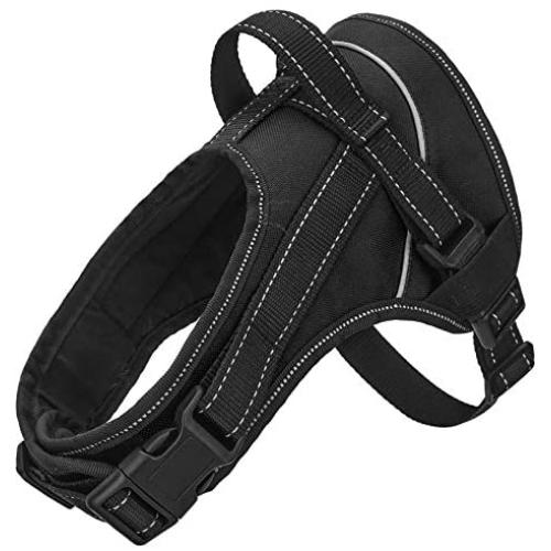 voopet No Pull Dog Harness, Pet Halter Adjustable Reflective Oxford Material Vest with Handle for Dogs Easy Control - No More Tugging or Choking