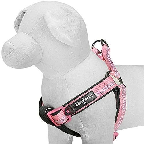 Blueberry Pet Soft & Comfortable 3M Reflective Pastel Colors Padded Dog Harness, 4 Colors, Matching Collar & Leash Available Separately
