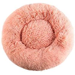 Donut Dog Bed Pet Bed Faux Fur Cuddler Round Comfortable Washable Dog and Cat Plush Nest Cushion Bed Improve Pet Sleeping