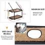 ZolooPet Cat Hammock Bed, Double Layers Cat Window Perch with Scratching Post, Holds Up to 60 Lbs, Large Size Resting Seat for Any Cats