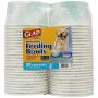 Glad for Pets Disposable Feeding Bowls | Large Dog Bowls in Teal Pattern | 3.5 Cup Feeding Size, 50 Count - Dog Bowls are Great for Dry and Wet Dog Food or Water (FF11350)