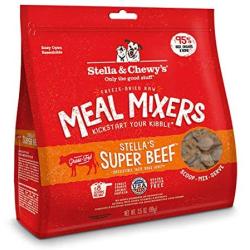 Stella & Chewys Freeze-Dried Raw Stellas Super Beef Meal Mixers Grain-Free Dog Food Topper