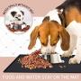 Senmipy Silicone Dog Food Mat - Waterproof Dog Bowl Mats for Food and Water Bowls, Raised Edges Non-Slip Cat Food Mat, BPA Free Pet Mats for Dog Bowls