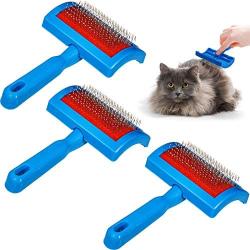 3 Pieces Faux Sheepskin Rug Brush Cleaner Pet Slicer Brush Faux Fur Cleaning Brush for Dogs Cats Fur Seat Cover Brush Fine Wire Rugs Brush, M