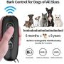 HOMLORY LED Ultrasonic Dog Repeller, Rechargeable Dog Barking Control Devices Dog Trainer and Cat Toys Interactive 4 in 1 Anti Barking Stop Bark Handheld Dog Training Device