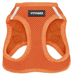 Best Pet Supplies Voyager Step-in Air Dog Harness - All Weather Mesh, Step in Vest Harness for Small and Medium Dogs, Orange (Matching Trim), M (Chest: 16-18'') (207-ORW-M)