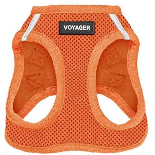 Voyager Step-in Air Dog Harness - All Weather Mesh, Step in Vest Harness for Small and Medium Dogs by Best Pet Supplies, Orange (Matching Trim), XL (Chest: 21-23'') (207-ORW-XL)
