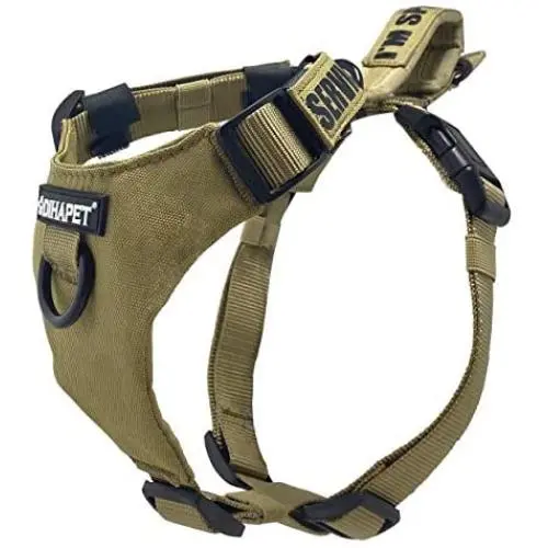 Dihapet Dog Harness No Pull, Tactical Military Working Dog Vest, Adjustable Service Dog Harness Training Vest with Handle for Puppy Small Medium Large Dogs