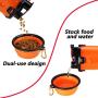Lenlorry Dog Water Bottle Dog Travel Bowls Water Food Container with Dual Collapsible Dog Bowls Outdoor Pet Bowls for Dog Cat Puppy Kitten Rabbit Walking Hiking Traveling