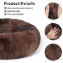 FURTIME Calming Dog Bed for Small Medium Large Dogs,Donut Cuddler Round Anti-Slip Faux Fur Pet Bed,Anti-Anxiety Fluffy Puppy Kitten Bed,Soft Washable Orthopedic Dog Bed with Raised Rim