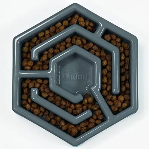 Aïkiou Slow Feed Dog Bowl. Hexa Maze Design Stops Bloat. for Small to Large Dogs. Helps Keep, Slim and Active! Aïkiou Slow Feed Dog Bowl. Hexa Maze Design Stops Bloat. for Small to Large Dogs. Helps Keep, Slim and Active!