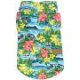 Parisian Pet Hawaiian Dog Clothes - Hibiscus Print Dress/Tropical Shirt - Dog Luau Costume for Male and Female Dogs - Perfect Summer Dress for Pets