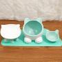 Xihouxian Cat Water Bowl Send Pad Cleaning Convenient Cat Bowl Ceramic Bowl Cat Food Set Rice Bowl C40