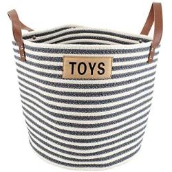 Midlee Cotton Rope Pet Toy Storage Basket