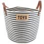 Midlee Cotton Rope Pet Toy Storage Basket