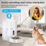 LeeKooLuu Q01 HD 1080P Camera WiFi Smart Feeder 6L Automatic Cat Feeder Automatic Dog Feeder Timer Programmable Voice and Video Recording Enabled App for iPhone and Android