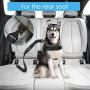 SlowTon 2 Pack Dog Seat Belt, Latch Bar Attachment Dog Car Seatbelt Metal Buckle Vehicle Seatbelt for Small Medium Large Dogs Elastic Belt Tether for Dog Harness Adjustable Pet Safety Leads
