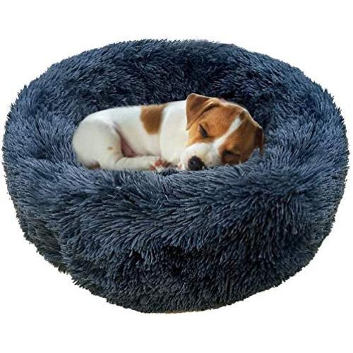 TANPAUL Dog Bed Cat Bed Calming Donut Cuddler Nest Warm Plush Dog Cat Cushion with Cozy Sponge Non-Slip Bottom for Small Medium Pets Snooze Calm Sleeping Indoor, Machine Washable