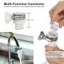 OWNPETS Pet Bath Shower Sprayer Attachment, Adjustable Pet Bathing Tools Shower Sprayer with Towel, Dog Combing Water Sprinkler Brush for Dogs Cats Puppies, Easy at Home Dog Cleaning, Massaging