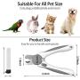 Tpotato Dog Nail Clippers,Dog Nail Trimmer for Medium/Large Dogs and cat with Quick Sensor,Safari Professional Dog Nail Clippers Large Breed with Safety Guard and File.