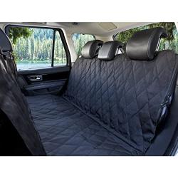 BarksBar Pet Car Seat Cover with Seat Anchors for Cars, Trucks and SUVs, Water Proof and Non-Slip Backing Regular, Black