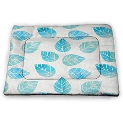 DayDayFun Watercolor Pet Sleeping Mat Chevron Geometric Motifs in Dark Coffee Colors Zigzag Tribal Washable Puppy Pad Brown Caramel Pale Brown