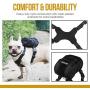 OneTigris Small Dog Backpack and Dog Collar Set, Small Tactical Dog Harness for Puppy Camping Walking(Black)