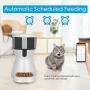 Automatic Cat Feeder with Rotating HD Pet Camera 2.4G WiFi Enabled Smartphone, Schedule Meals Feeding Timer for Cat and Dog, Audio Voice Recorder, Smart Pet Food Dispenser