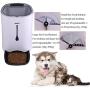 WOPET Automatic Pet Feeder Food Dispenser for Cats and Dogs–Features: Distribution Alarms, Portion Control, Voice Recorder, & Programmable Timer for up to 4 Meals per Day