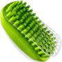 Metopets Dog Bath Brush, Dog Shampoo Shower Brush with Hair Removal Screen, Pet Dog Bath Scrubber with Rubber Bristles for Grooming Washing Deshedding Massaging