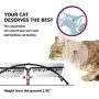 Y YHY Ceramic Raised Pet Cat Bowls, 12 Ounces Elevated Food or Water Bowls, Double Cat Dishes, Gift for Cat, White Y YHY Ceramic Raised Pet Cat Bowls, 12 Ounces Elevated Food or Water Bowls, Double Cat Dishes, Gift for Cat, White
