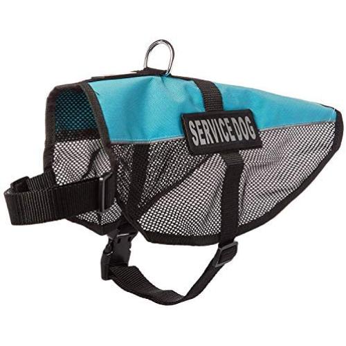 Dogline N0252-23-0210 Service Dog Vest Harness, Large/22'' x 29'', Turquoise