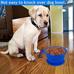 FANIMAL Collapsible Dog Bowl,2 Pack Collapsible Dog Water Bowl for Travel Walking, Portable Silicone Dogs Bowl Pet Food Water Feeder Bowls for Dog Cat with Suction Pad & Carabiner