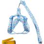Wiz BBQT Adjustable Breakaway Flower Printed Dog Cat Pet Harness and Leash Set for Dogs Cats Pets
